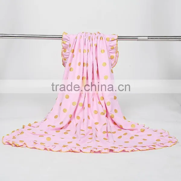 Many Colors Gold Dots Fleece Blanket for Children photo-3
