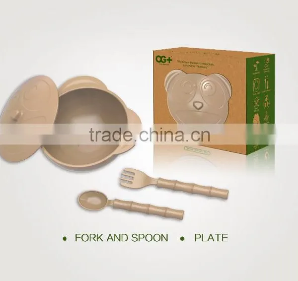 Organic Material Custom Design Panda Shape Kids Tableware Set Quality Choice photo-2