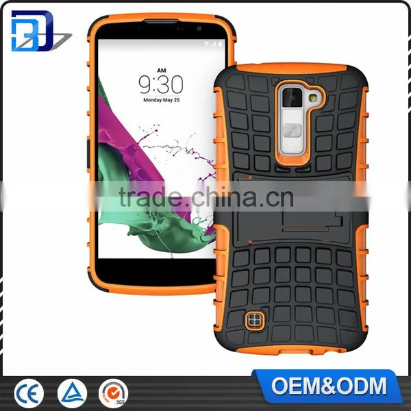 2016 Newest Tire Pattern Phone Cases For LG K10 Slim Armor Kickstand Back Combo Cover Shield Case For LG K10 M2 photo-4