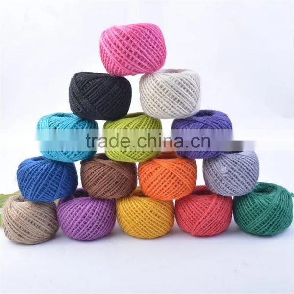 2016 Hot Sale China Supplier 2MM Colored Jute Rope,Jute Twine