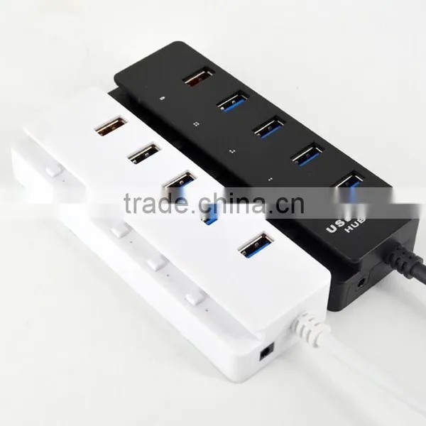 Super Speed 5 Port USB 3.0 HUB With Individual On/off Switches , 4 Port USB 3.0 HUB +1 Quick Charging Port photo-4