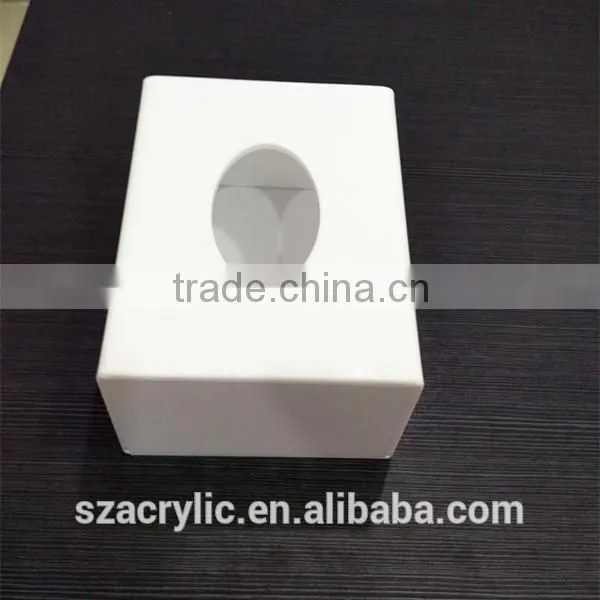 White Acrylic Tissue Box photo-2