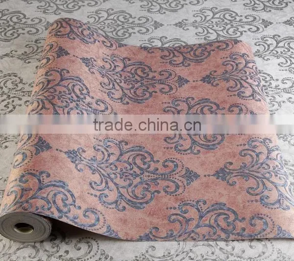 Big Flower Classic Wallpaper Brown Wall Paper photo-4