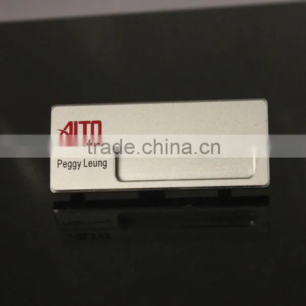 Aluminum Alloy Pin Name Badges,reusable Staff Name Tags photo-2