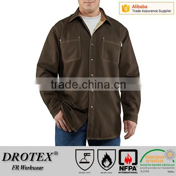 88% Cotton 12% High-tenacity Nylon Stylish Heavy FR Canvas Shirt Jacket photo-2