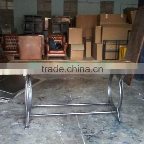 Metro Vintage DINING Table Set, RECLAIMED Bar DINING TABLE Set , Industrial Dining Table Set photo-3