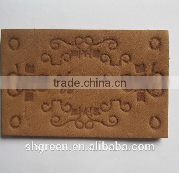 Newly Embossed Logo Real Leather Label for Jacket