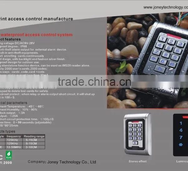 Metal Hosing, Vandal-proof and Keypad With Back Light Rfid Card Elevator Access Control System photo-3