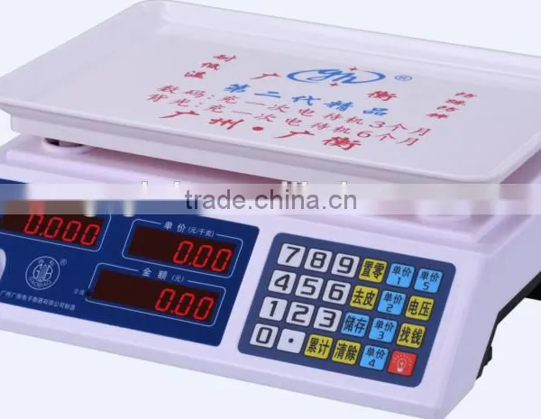 30 kg LED/LCD Digital Weighing Price Scale With Stainless Steel Pan photo-2