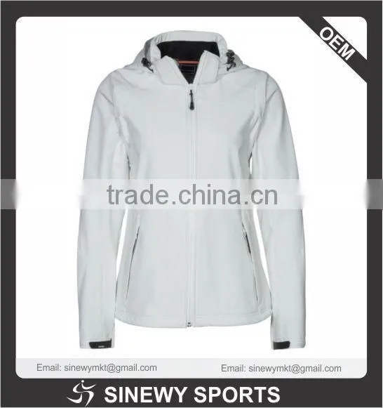 Men Jacket Outdoor Sportswear Softshell Jacket for Men White