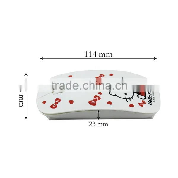 Wireless Mouse Ultra Thin Hello Kitty Computer 2.4GHz 1200DPI Optical Gaming Mouse photo-3
