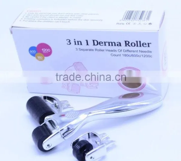Micro Needle Therapy 3 in 1 Derma Roller With 180/600/1200 Needles photo-6