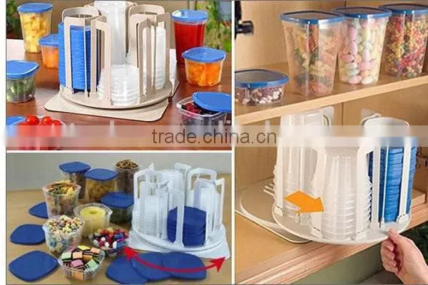 NEW 49-Piece Swirl Around Food Storage Container Organizer With Carousel photo-4