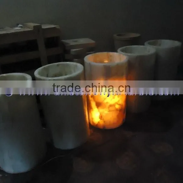 HOT SELLING BACKLIT ONYX PEDESTALS SINKS photo-5