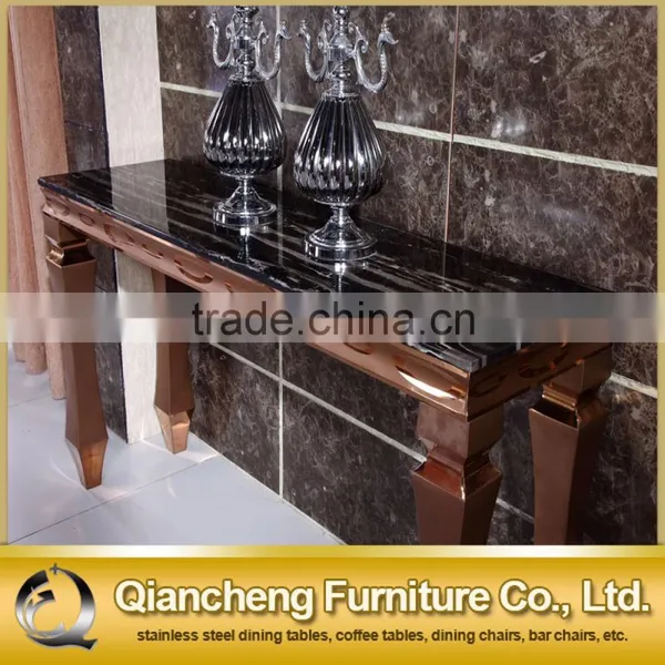 Classic Gold Console Table With Marble Top for Home photo-3