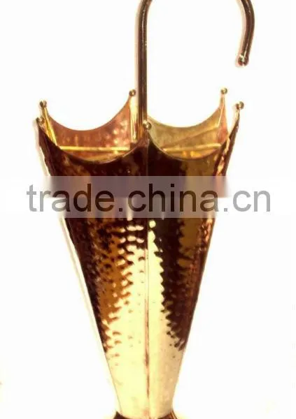 Brass & Copper Umbrella Stand, Metal Umbrella Stand, Umbrella Holder, Portable Umbrella Stand, photo-2