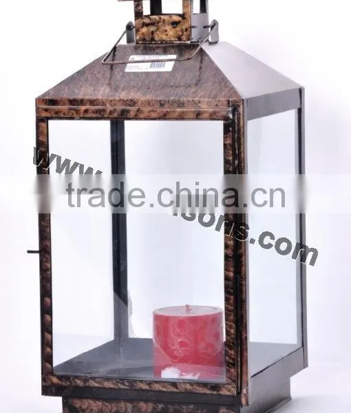 Christmas Decor Pillar Hanging Metal Candle Lantern photo-2