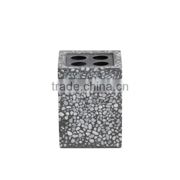 Hot Sale Concrete Grey Terrazzo Bathroom Accessory Sets photo-3