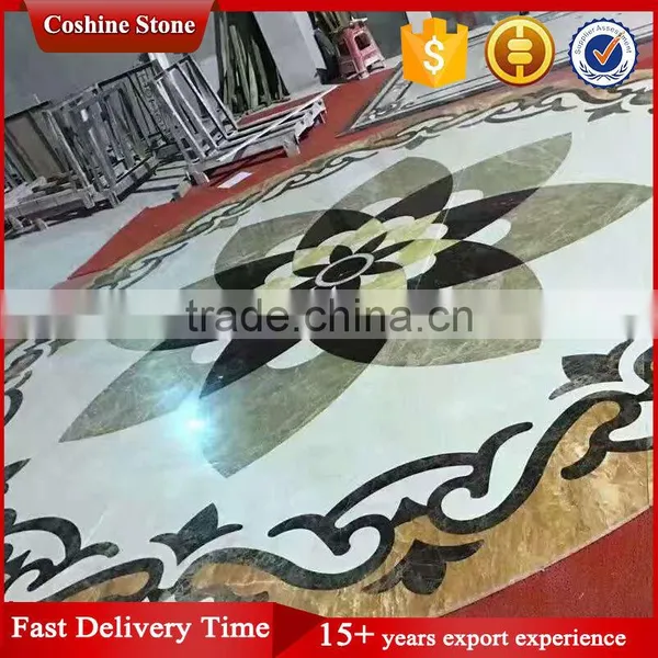 Custom Modern Italian Inlay Marble Lobby Flooring Design photo-4