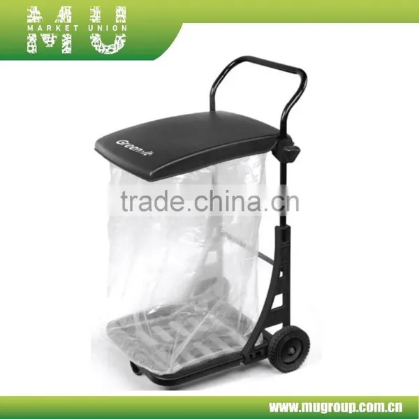 80L Multi-function Garden Rubbish Cart With Plastic Bag, Waste Cart, TROLLEY WHEELIE RUBBISH BIN TRUCK DISPOSAL BAG photo-3