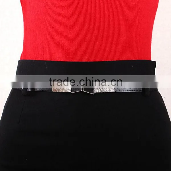 Wholesale Bowknot Buckle Women Lady PU Waist Belt photo-2