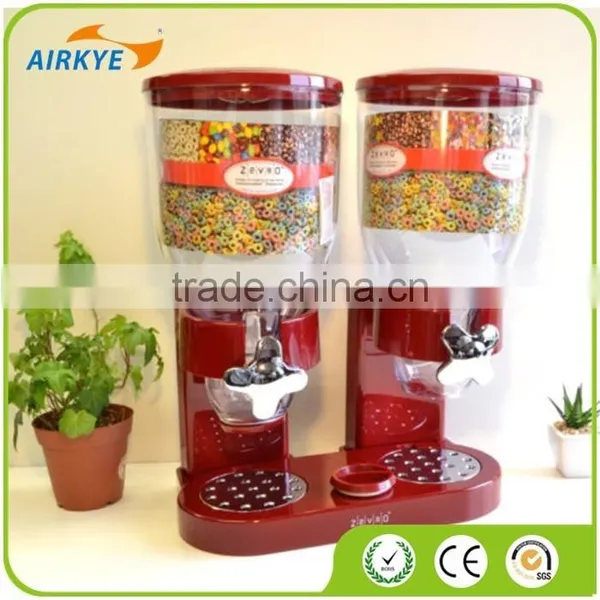 Double Dry Food Dispenser Kitchen Storage Container Cereal Snack photo-2