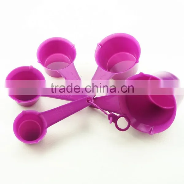 47064 Set of 5 Pcs Plastic Kitchen Baking Measuring Measure Spoon Cup Set NEW photo-4