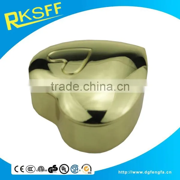 Newest Heart Shaped Zinc Alloy Gold Plating Jewelry Gift Box With Laser Logo photo-2