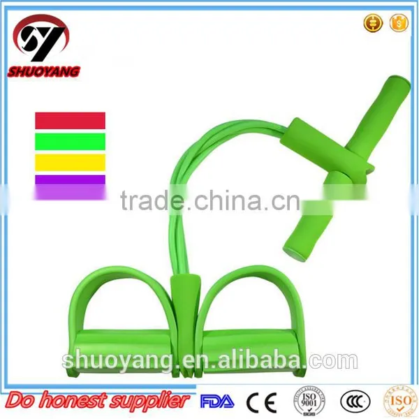 Foot Pedal Elastic Arm Stretching 4-Tube Pull Rope Manufacturer photo-3