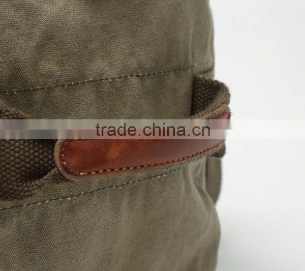 Unisex Vintage Casual Cotton Canvas Leather Haversack Shoulder Bag Travel Bag Weekend Bag Duffle Bag Travel Overnight Bag,For M photo-4