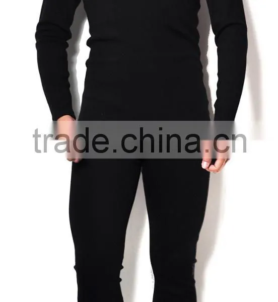 Custom Mens Pure 100% Merino Wool Outdoor Winter Sports Long Sleeves Fleece Thermal Underwear Thicke Tops&bottom Epedition Weigh photo-2