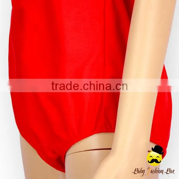 HYB173 Yihong Solid Color Red Shoulder Strap Baby Girls Jumpsuits For 0-6Years Girls Wear Romper photo-5