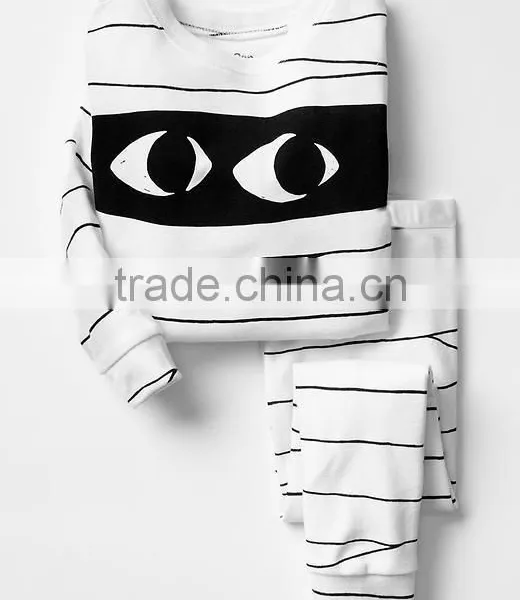 S32671W High Quality 100% Cotton Soft Wear Cartoon High Printed Kid's Pajamas Children Sleepwear photo-2