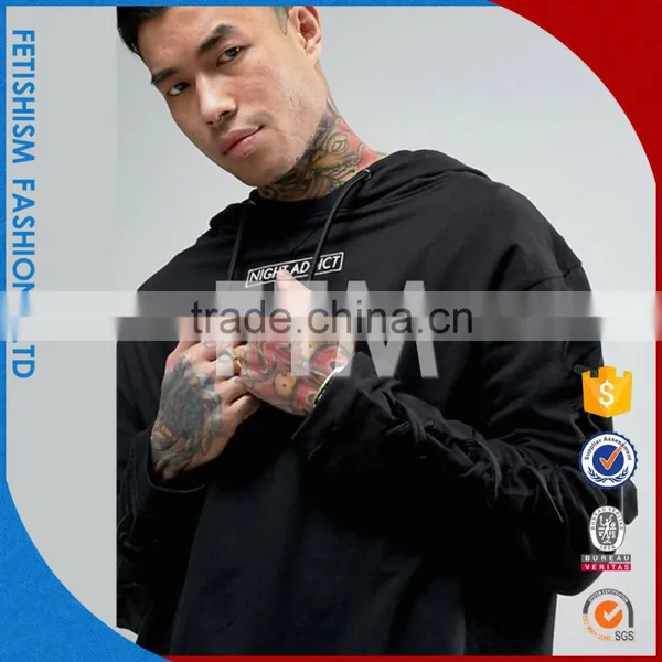 Mens Hoodie Short Sleeved T-shirt Short Sleeve T Shirt Young Male Black Student Sweater photo-2