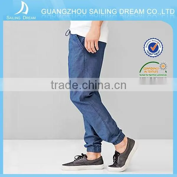 Stylish Navy Blue Fashion Chino Cotton Custom Man Pants for Wholesale photo-3