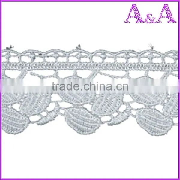 Pretty Ladies Embroidery Cotton Flower Lace Trim Black Lace photo-2