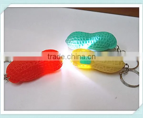 Mini Peanut Torch Flash Light Keychain 1LED Flashlight Gift