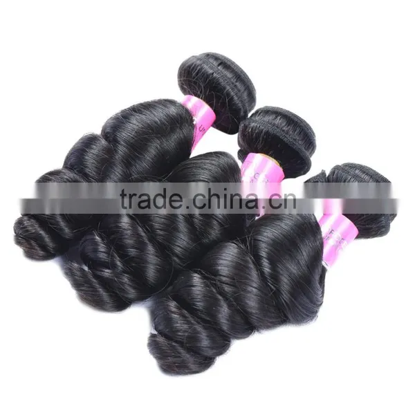 Brazilian Virgin Hair 7A Loose Wave Brazilian Hair Weave Bundles Rosa Queens Curly Weave Human Hair photo-5