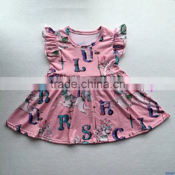 Remake Cotton Baby Summer Dress Kids Flutter Sleeves Clothes Baby Pearl Dress Outfit photo-2