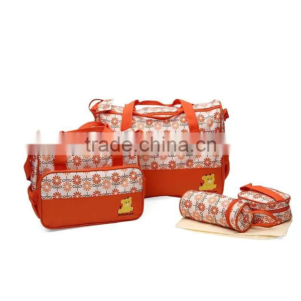 2017 New Collection 5pcs per Set Baby Diaper Mummy Bag Wholesale photo-3