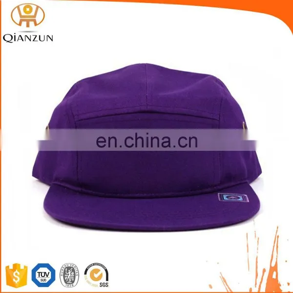 Flat Bill Cap 100% Cotton 5 Panel Jockey Style Mens Hat photo-3