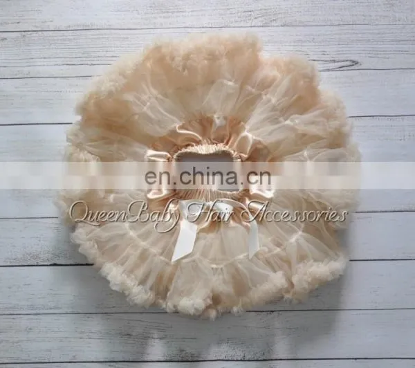 Champagne Fluffy Pettiskirt Baby Girl Pettiskirt Couture Pettiskirt