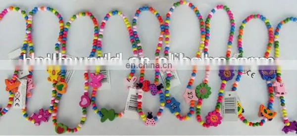 Fashion Jewelry Animal Pandent Wood Necklace for Children photo-4