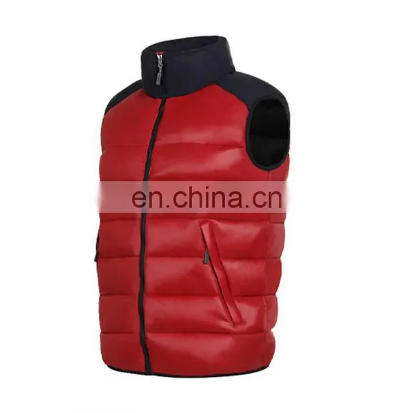 Waterproof Cover Wine Red Duck Down Vest for Woman photo-3