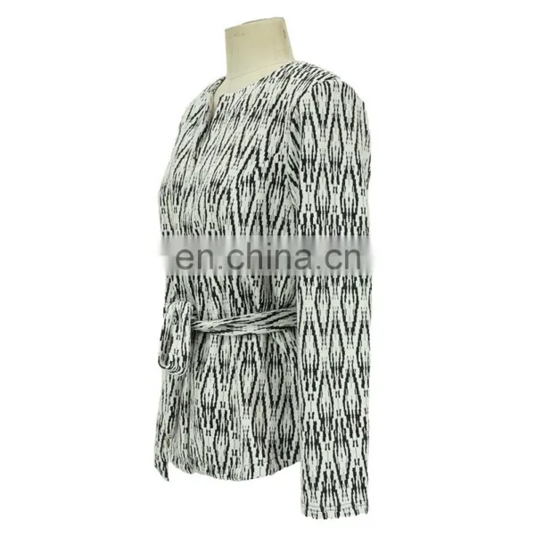 China Factory Jacquard Mid-aged Women Formal Jacket photo-3