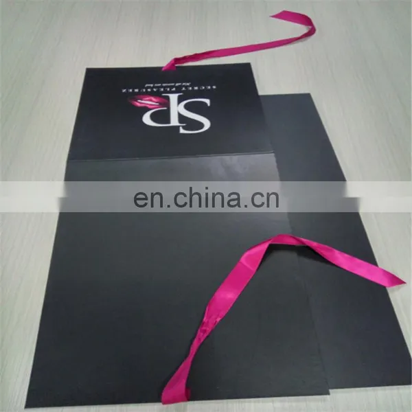 Free Risk Custom Matte Black With Sexy Shiny Logo Gift Rectangle Folding Paper Gift Box photo-3