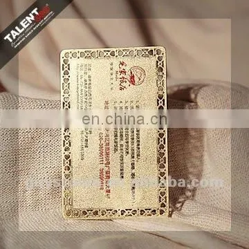 Custom Private Metal Golden Company Business Vip Card For Promotion photo-2
