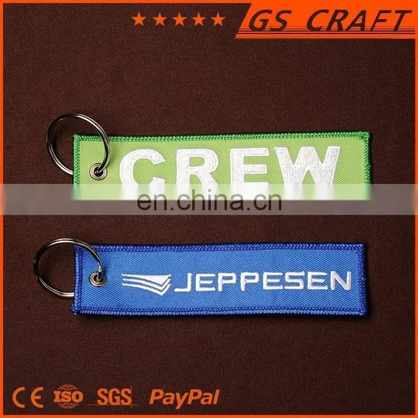 Wholesale Promotional High Quality Embroidery Retancgle Key Chain photo-3