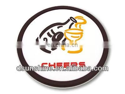 Hot Sale OEM-factory Embossed / Debossed 3D Soft PVC Coaster photo-2