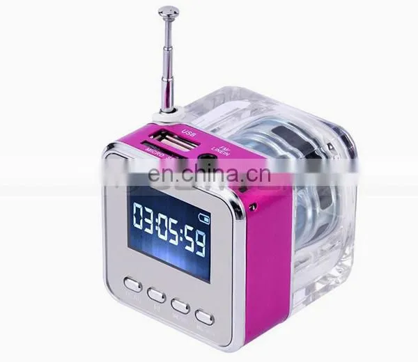 Antenna FM Radio 16G Memory MP3 Player Mobile Mini Portable Crystal Speaker photo-3